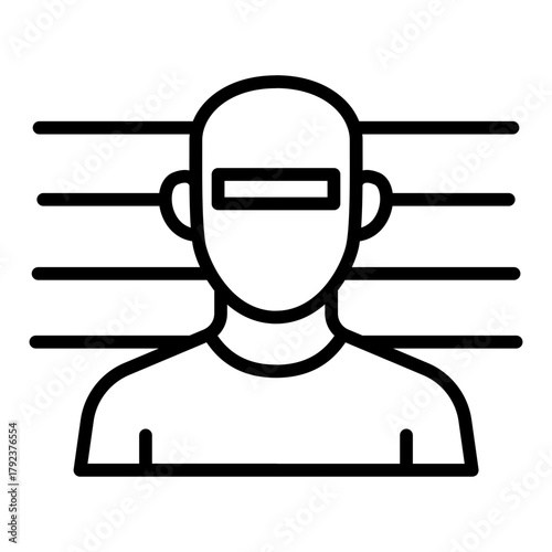 Suspect Lineup icon vector image. Can be used for Crime Investigation.
