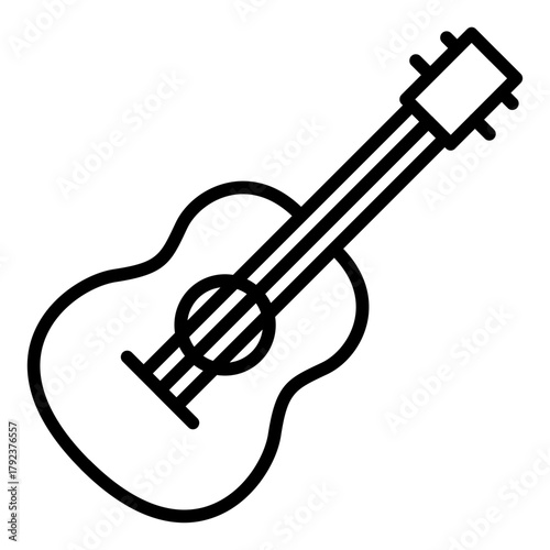 Acoustic Guitar icon vector image. Can be used for Artist Studio.
