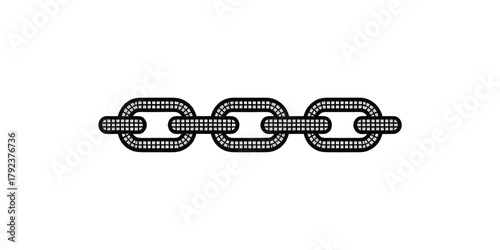 Pattern vector chain icon with blockchain links