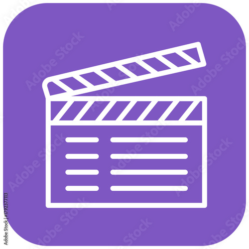 Vector Design Clapper Board Icon Style