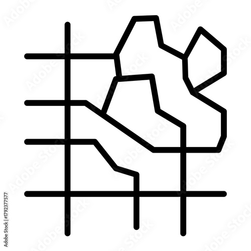 Geographic Grid icon vector image. Can be used for Geography.