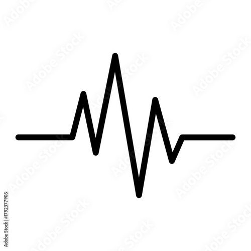 Seismic Waves icon vector image. Can be used for Geography.