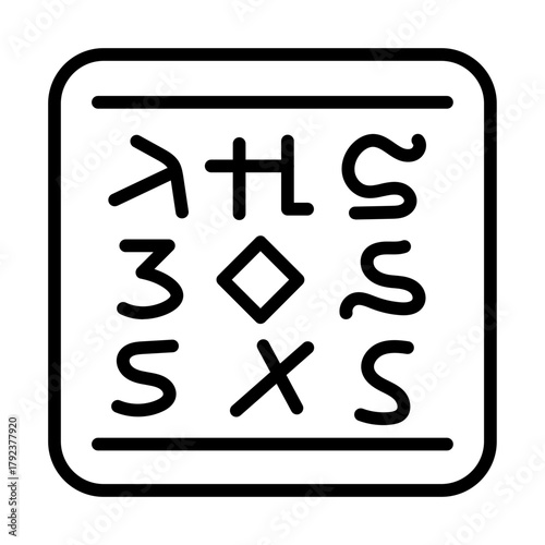 Ancient Script icon vector image. Can be used for Archeology.