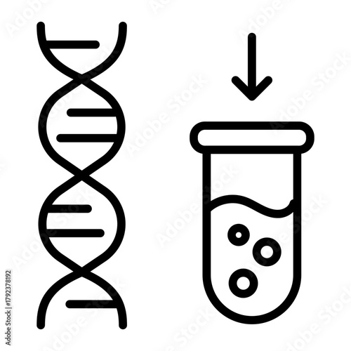 DNA Extraction icon vector image. Can be used for Archeology.
