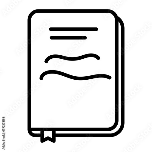 Field Notes icon vector image. Can be used for Archeology.