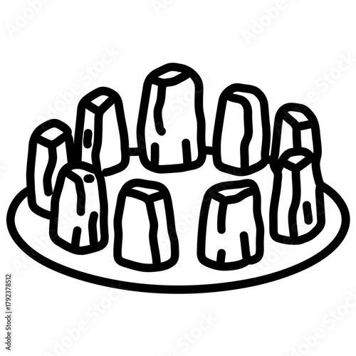 Stone Circle icon vector image. Can be used for Archeology.