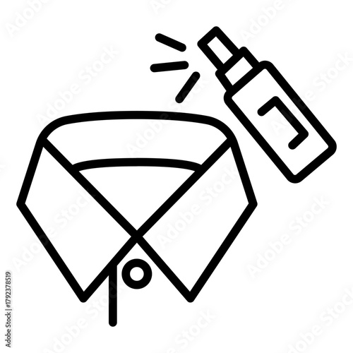 Collar Starch icon vector image. Can be used for Laundry.