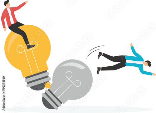 Exploiting retail investors in the market, trade barriers from influencers, business competition concept. 

