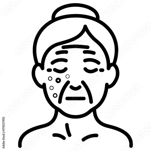 Aging Spots icon vector image. Can be used for Dermatology.