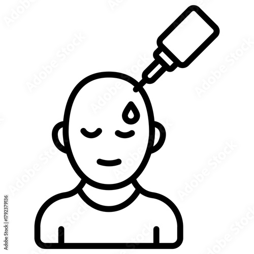Baldness Treatment icon vector image. Can be used for Dermatology.