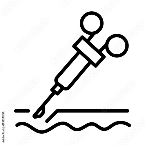 Biopsy Tool icon vector image. Can be used for Dermatology.