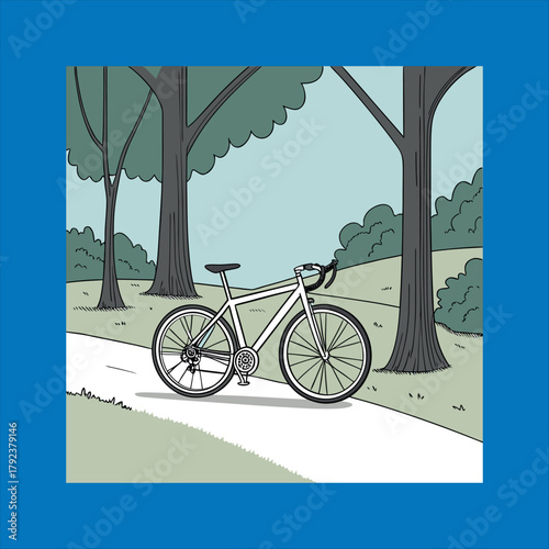 
Blue mountain bike on an isolated white background 3d rendering