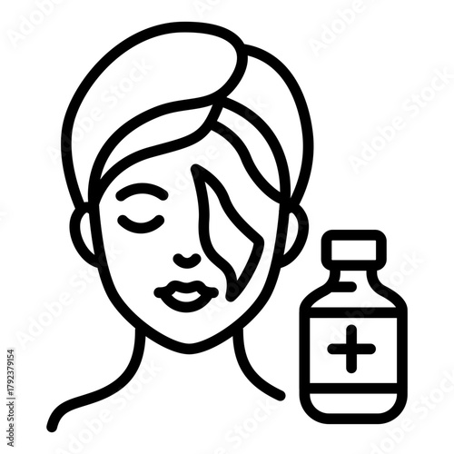 Chemical Peel icon vector image. Can be used for Dermatology.