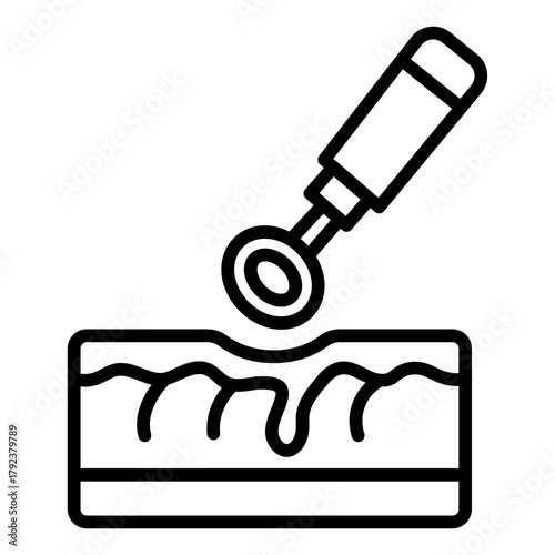 Skin Biopsy icon vector image. Can be used for Dermatology.