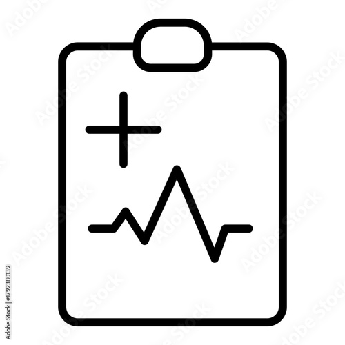 Medical Chart icon vector image. Can be used for Nursing Home.