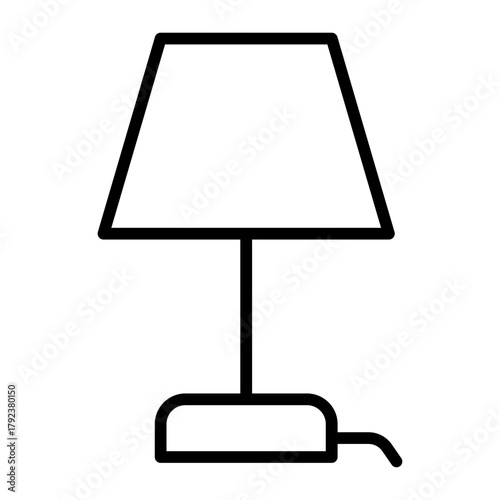 Nightstand Lamp icon vector image. Can be used for Nursing Home.