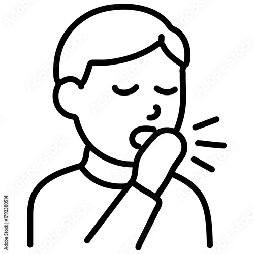 Cough Etiquette icon vector image. Can be used for Tuberculosis.
