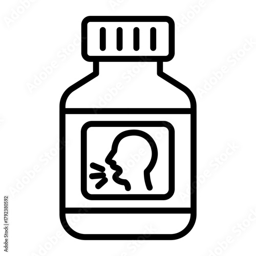 Cough Suppressant icon vector image. Can be used for Tuberculosis.