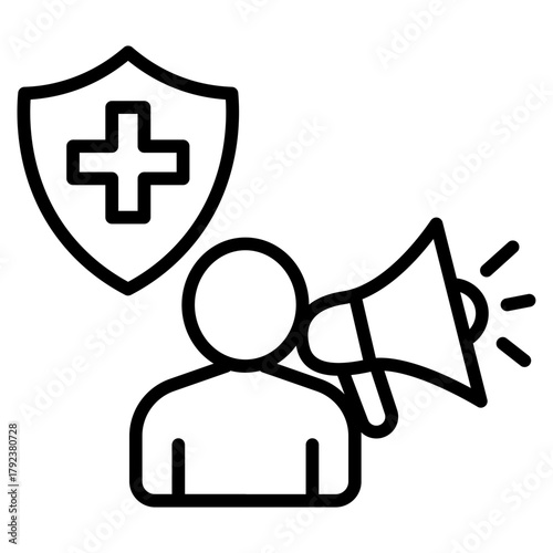 Health Campaign icon vector image. Can be used for Tuberculosis.