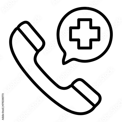 Health Hotline icon vector image. Can be used for Tuberculosis.