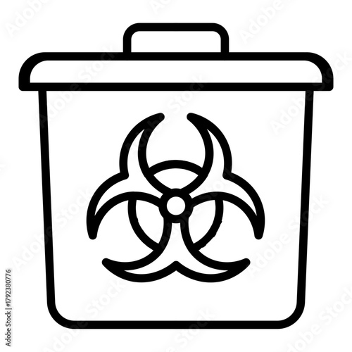 Infectious Waste icon vector image. Can be used for Tuberculosis.