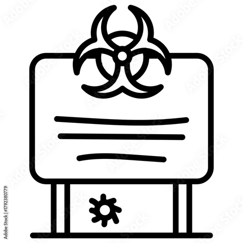Infection Zone icon vector image. Can be used for Tuberculosis.