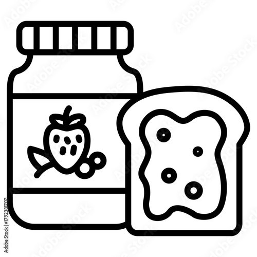 Jam Spread icon vector image. Can be used for Brunch.