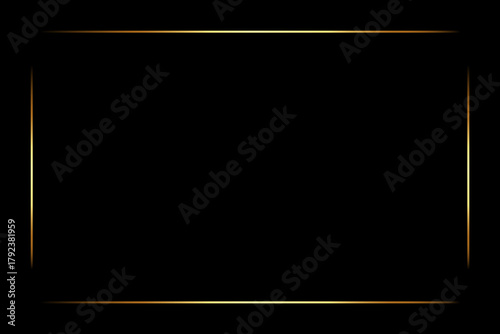 Elegant black background with thin golden horizontal borders on the top and bottom, creating a luxurious and minimalist frame ideal for invitations, banners, and premium designs.