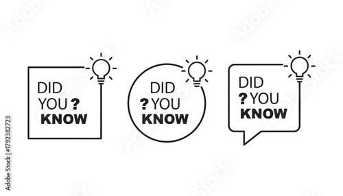 Did you know facts trivia question knowledge information design