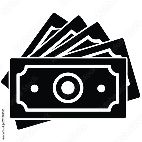 cash   bills vector icon