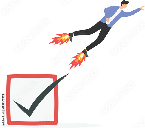 Boost your career development, Getting fast promotion job, career growth, reach higher position in short time, quick self development concept,

