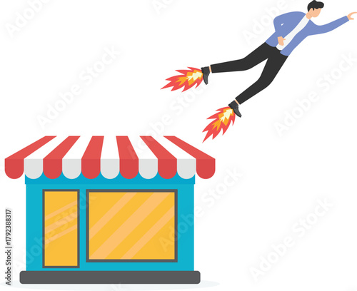 Boost your career development, Getting fast promotion job, career growth, reach higher position in short time, quick self development concept,

