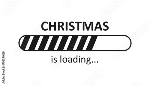 Christmas loading bar holiday countdown festive season concept