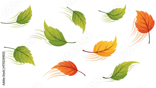 Autumn leaves in motion