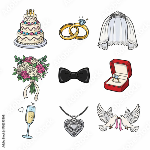 Wedding Day Celebration Essential Items Collection