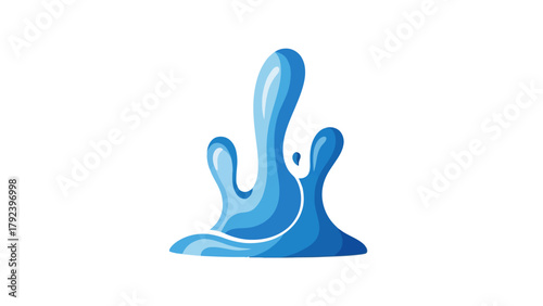 Blue water splash with varying shades of blue