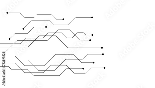 Abstract futuristic circuit board Illustration, Circuit board with various technology elements. Circuit board pattern for technology background. Vector illustration
