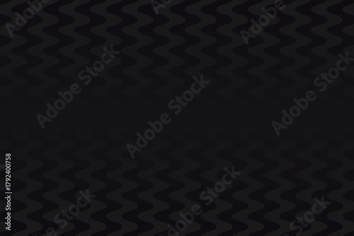 Dark abstract wavy pattern background with subtle repeating curves and a smooth gradient center, creating a modern, elegant, and minimalist texture for various design uses.