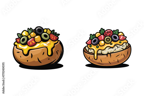  Loaded Baked Potato with Toppings - Delicious and Savory