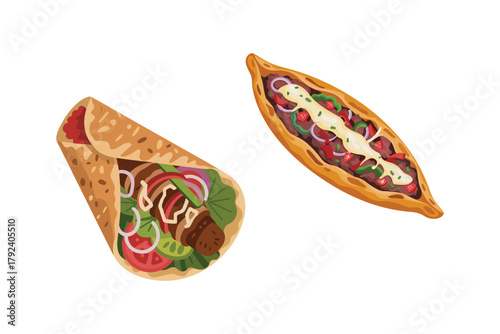 
 Shawarma - Savory Middle Eastern Meat Wrap
