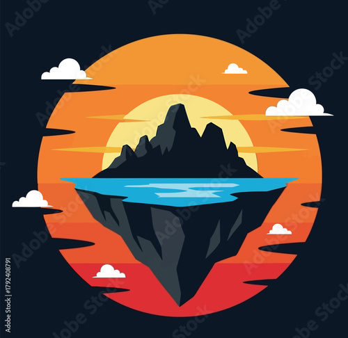 Sunset Floating Island