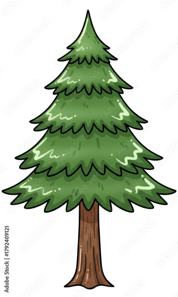 Fototapeta premium christmas tree isolated on white