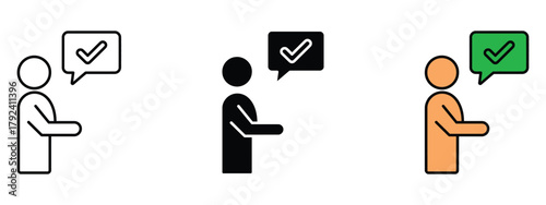 Acceptance icon vector. success and positive feedback symbol. vector illustration.