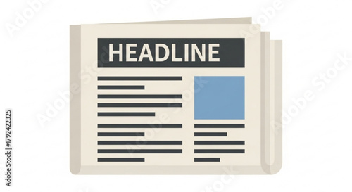 Newspaper with headline the press is a powerful tool for spreading information and influencing public opinion