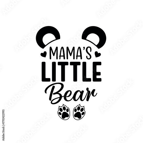 Mama s little bear cute animal family love silhouette