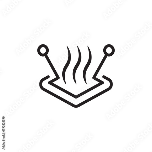 Utility odor control icon symbolizing air purification and smell neutralization, representing specialized environmental management, modern water treatment systems, and industrial hygiene.