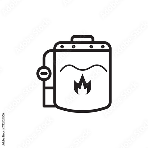 Boiler icon symbolizing industrial steam generation and heating, representing specialized energy equipment, modern process heating systems, and utility thermal management.