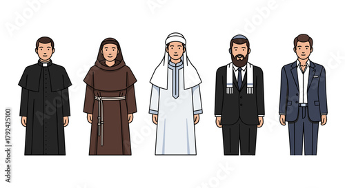 Diverse people representing global faiths, promoting tolerance, respect, understanding today