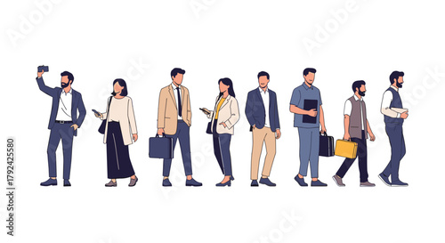 Diverse team of professional business people ready to collaborate and drive innovation