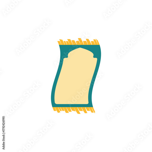 Religious Prayer Mat Icons in Outline and Solid Black Vector Style